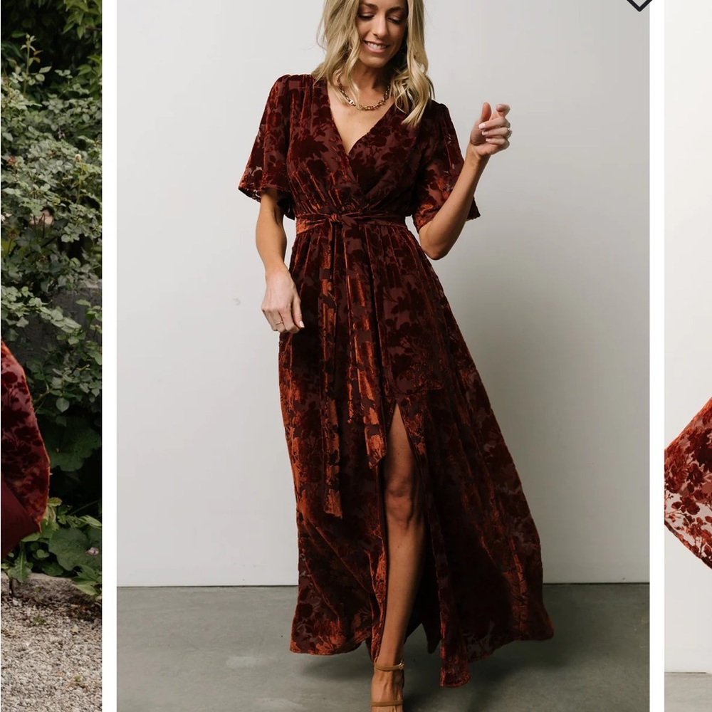 Baltic born uma velvet maxi dress